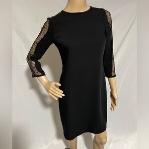 Calvin Klein Black Dress with Lace Sleeves